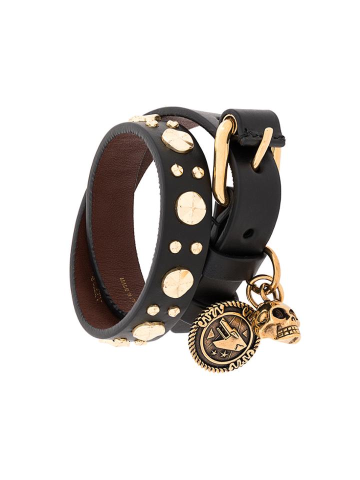 Alexander Mcqueen Studded Cuff Bracelet - Black