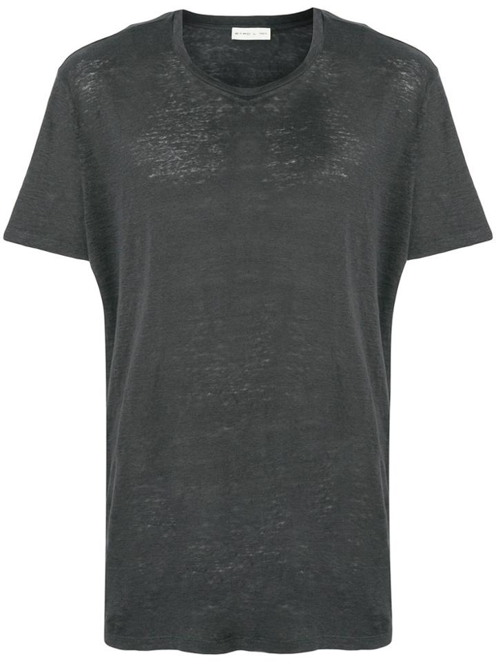 Etro Classic Round Neck T-shirt - Grey