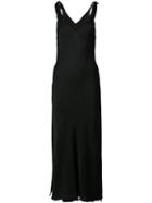 Raquel Allegra Tie-detail Maxi Dress, Women's, Size: 1, Black, Cotton/viscose