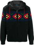 Polo Ralph Lauren Intarsia Knit Zipped Hoodie - Black