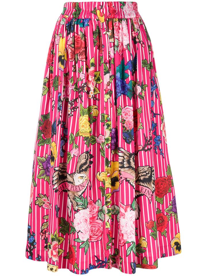 Philipp Plein Kaylima Skirt - Pink & Purple