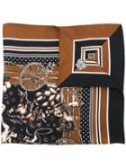 Dolce & Gabbana Western Print Scarf, Men's, Black, Silk