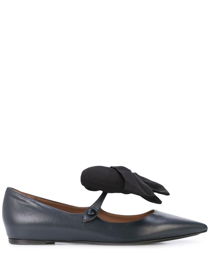 Tabitha Simmons Evangeline Bow-detail Ballerina Shoes - Black