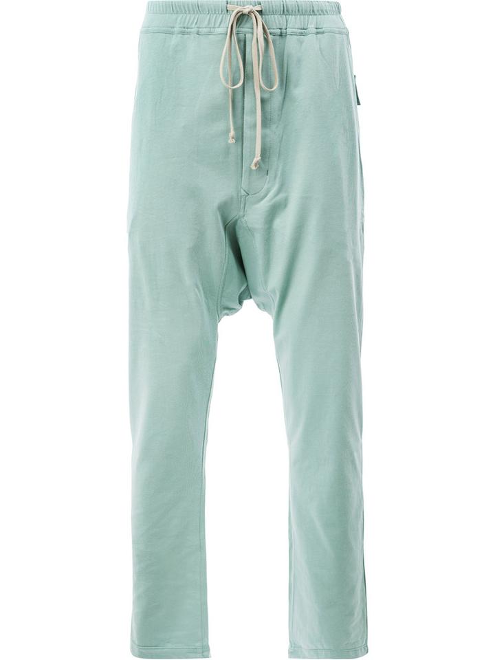 Rick Owens Drkshdw Drop Crotch Trousers, Men's, Size: Xs, Green, Cotton