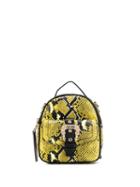 Versace Jeans Couture Snakeskin Print Mini Backpack - Yellow
