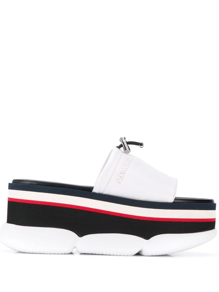 Moncler Zaira Platform Slides - White