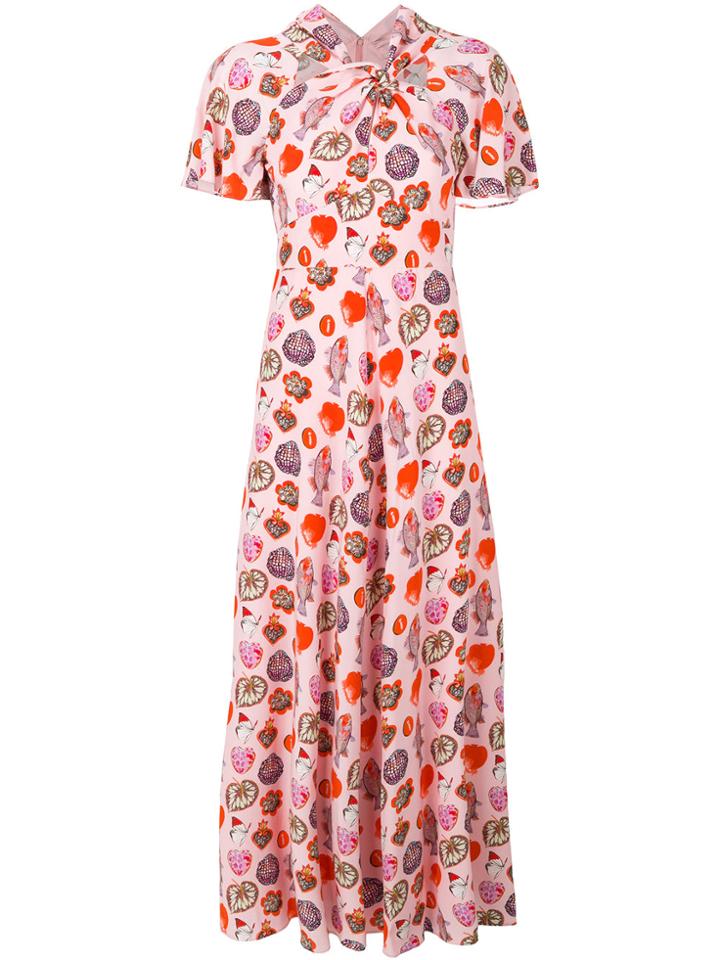 Temperley London Elixir Dress - Pink & Purple