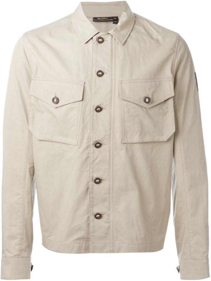 Belstaff Sampson Shirt, Men's, Size: M, Nude/neutrals, Cotton