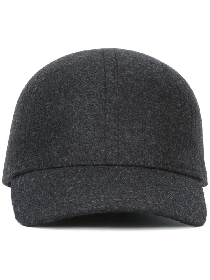 Comme Des Garçons Shirt Boy Wool Felt Baseball Cap, Size: Medium, Grey, Wool