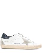 Golden Goose Distressed Finish Low Top Sneakers - White