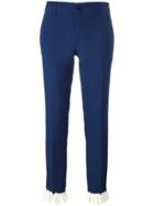 Gucci Frill Detail Slim Fit Trousers - Blue