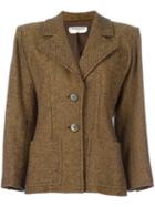Yves Saint Laurent Vintage Cropped Jacket, Women's, Size: 40, Brown