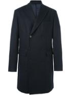 Aspesi Double Breasted Midi Coat, Men's, Size: Medium, Blue, Viscose/wool