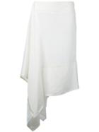Marni - Draped Asymmetric Skirt - Women - Cotton/acetate/viscose - 42, White, Cotton/acetate/viscose