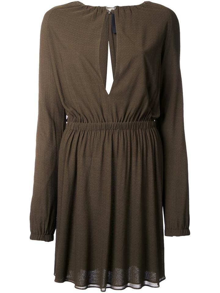 Jay Ahr Central Slit Longsleeved Dress