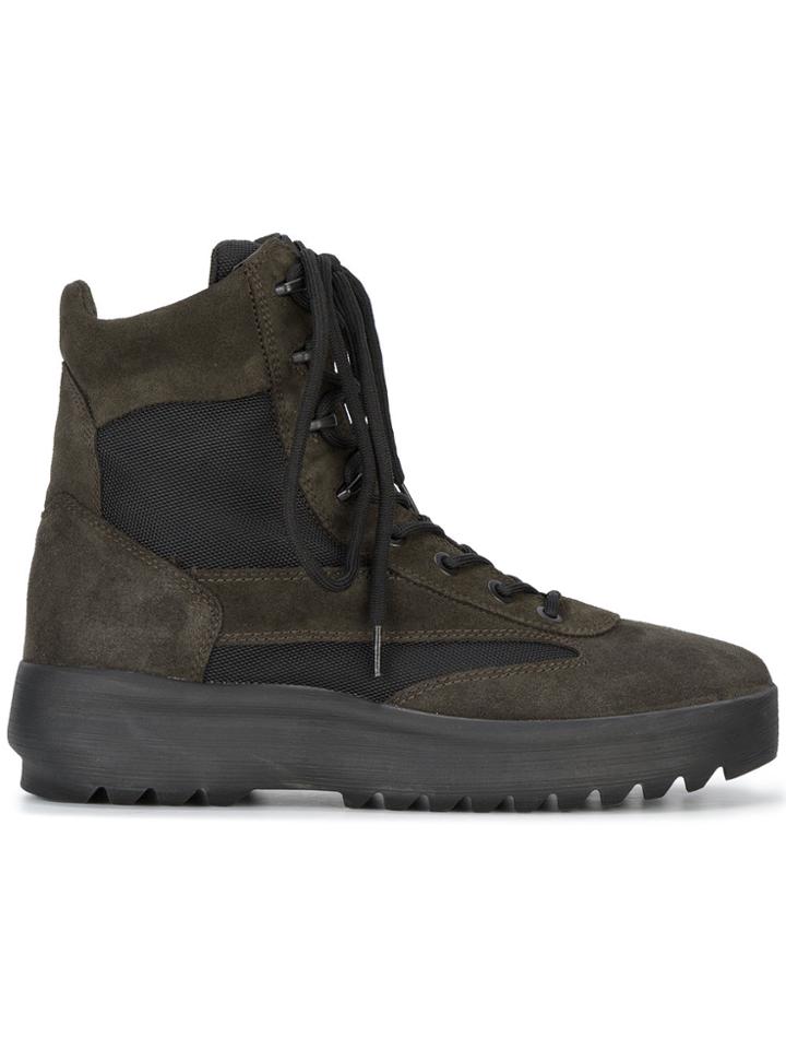 Yeezy Black Suede Military Boots