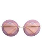 Miu Miu Eyewear Round Shaped Sunglasses, Women's, Pink/purple, Acetate/metal