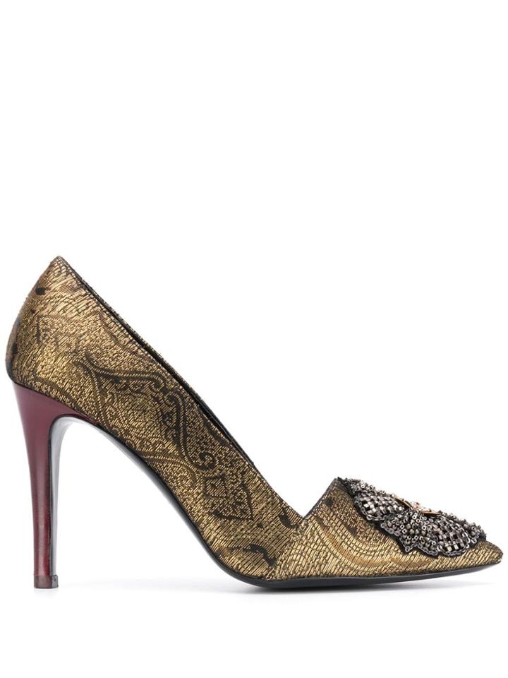 Etro Jacquard Effect Pumps - Gold