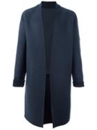 System Homme Single Breasted Coat, Men's, Size: Medium, Blue, Wool/polyurethane/nylon