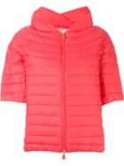 Save The Duck Shortsleeved Puffer Jacket, Women's, Size: 2, Pink/purple, Nylon/polyester