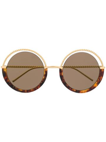 Boucheron Eyewear Tortoiseshell Effect Sunglasses - Brown