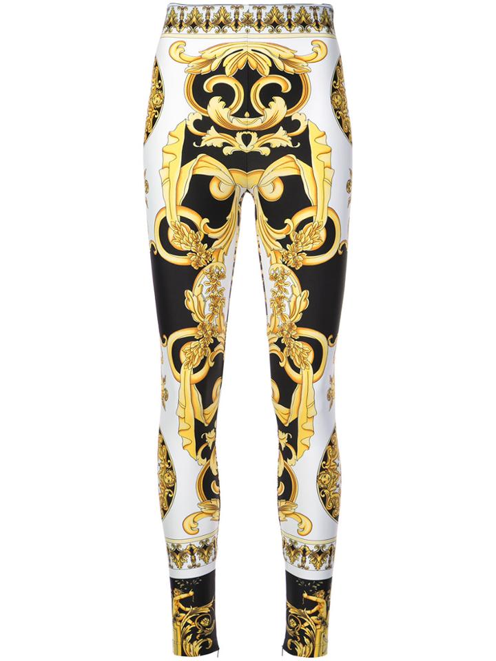 Versace Baroque Print Trousers - Yellow & Orange