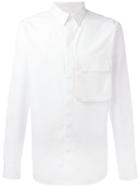 Givenchy Flap Pocket Shirt, Men's, Size: 40, White, Cotton/silk/polyester