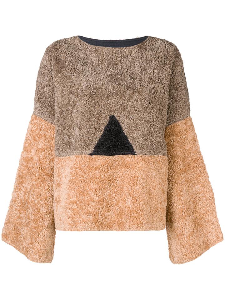 Phisique Du Role Patterned Teddy Sweater - Nude & Neutrals