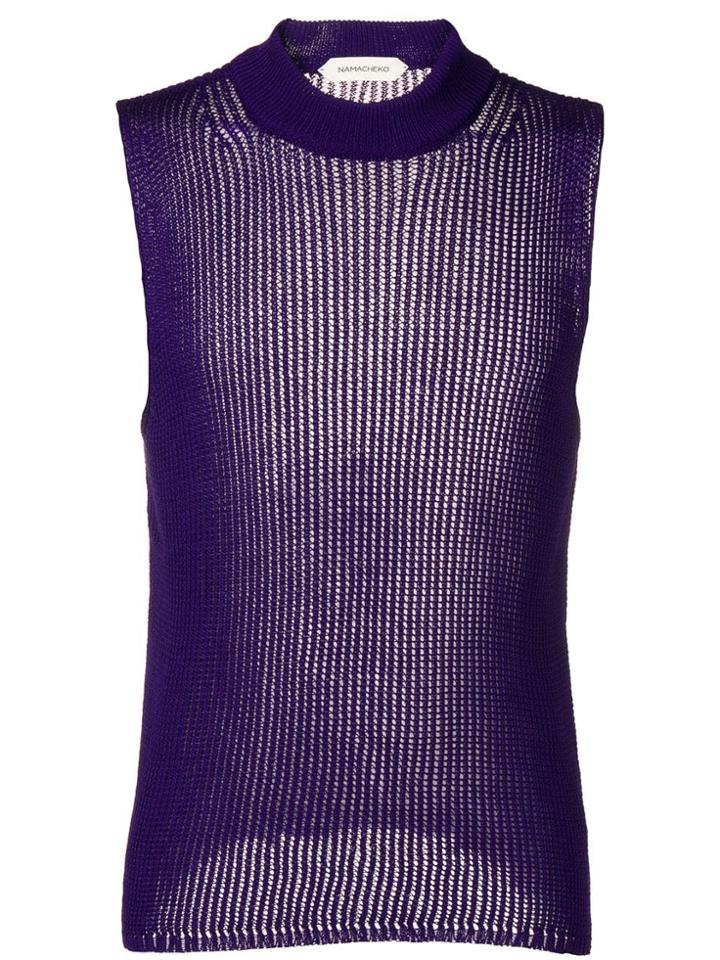 Namacheko Sleeveless Knitted Top - Purple