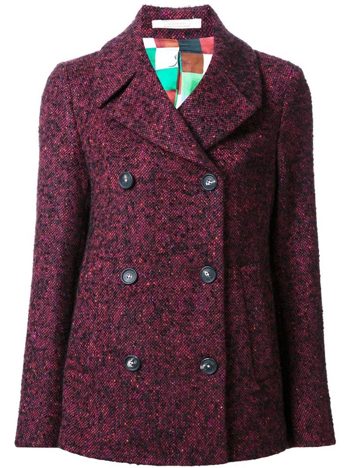 Massimo Alba Double Breasted Blazer, Women's, Size: Large, Red, Polyamide/wool