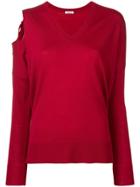 P.a.r.o.s.h. Cut-out Shoulder Jumper - Red
