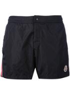 Moncler Striped Trim Swim Shorts - Black