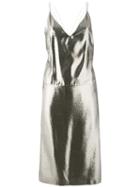 Indress - 'nairobi' Cross Back Dress - Women - Silk/polyester - 2, Grey, Silk/polyester