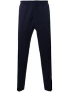 Msgm Elastic Waistband Trousers, Men's, Size: 48, Blue, Cotton/spandex/elastane/virgin Wool