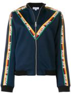 Mira Mikati Ribbon Embellished Zip Front Jacket - Blue