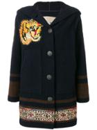 History Repeats Single Breasted Coat - Blue