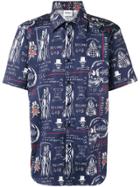 Sss World Corp Death Print Shirt - Blue
