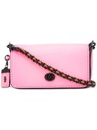 Coach Small Chain Shoulder Bag, Women's, Pink/purple, Leather