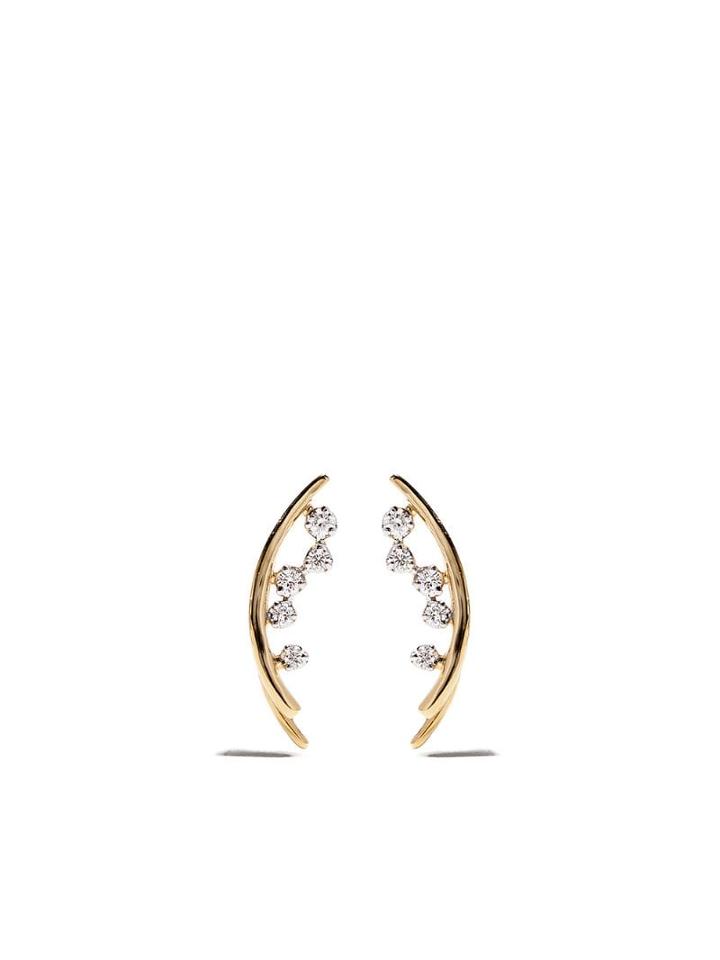 As29 18kt Yellow Gold Mye Diamond Earrings