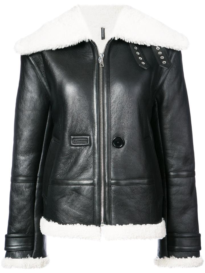 Helmut Lang Aviator Shearling Jacket - Black