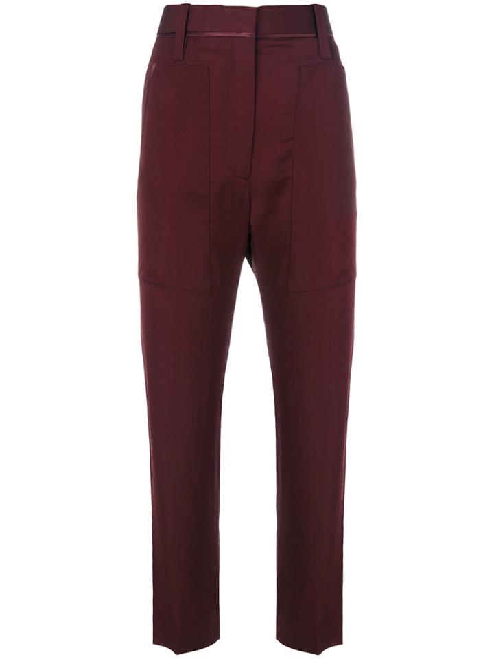 Victoria Victoria Beckham Cropped Trousers - Pink & Purple