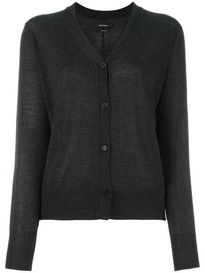 Isabel Marant Classic V-neck Cardigan, Women's, Size: 38, Grey, Silk/cashmere