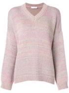 Giada Benincasa Lurex Oversized Sweater - Pink & Purple