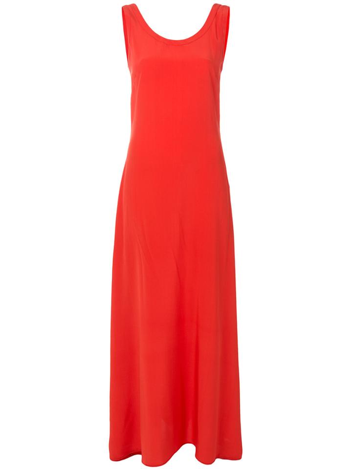 P.a.r.o.s.h. Back Tie Long Dress - Red