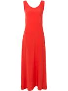 P.a.r.o.s.h. Back Tie Long Dress - Red