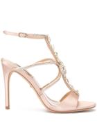 Badgley Mischka Crystal Embellished Faye Sandals - Pink