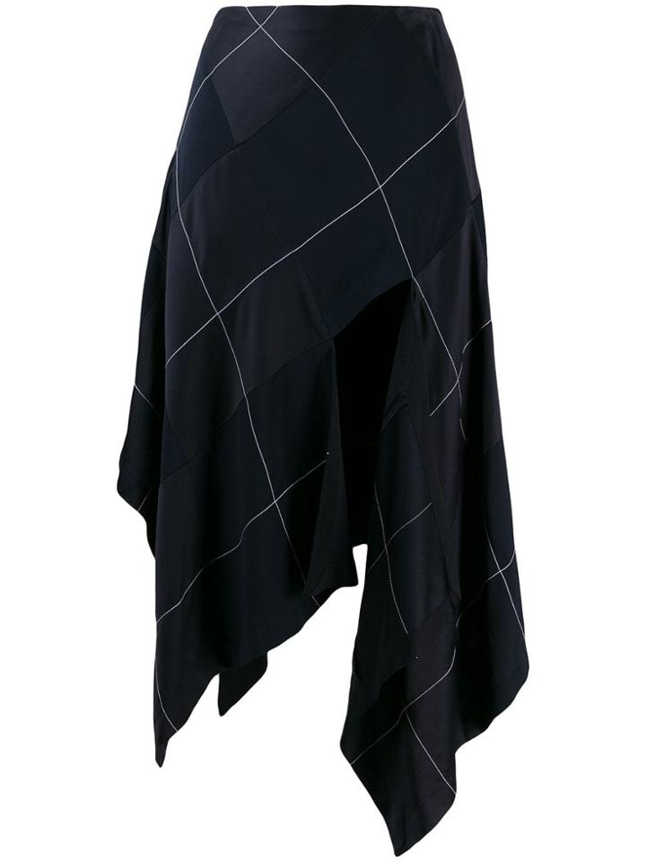 Monse Asymmetrical Skirt - Blue