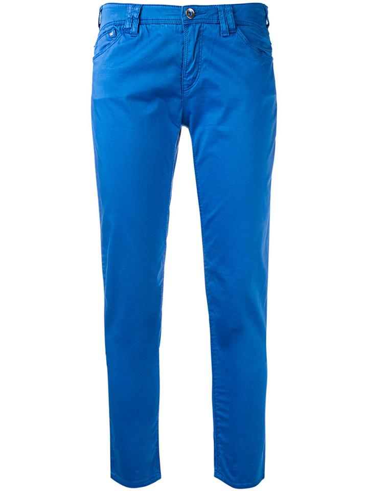 Armani Jeans Straight Slim Fit Jeans, Women's, Size: 31, Blue, Cotton/spandex/elastane