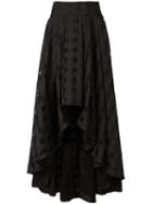 Ultràchic Ruffle Maxi Skirt, Women's, Size: 44, Black, Polyester/acetate/polybutylene Terephthalate (pbt)