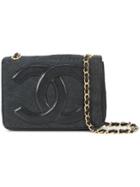 Chanel Vintage Mini Logo Shoulder Bag - Black